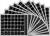 10 SZT Polskie naklejki klawiaturę laptop PC 13x13