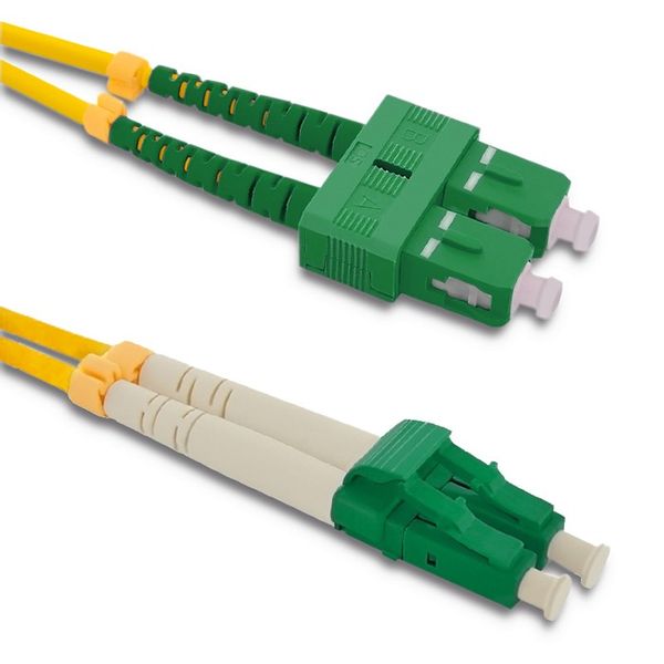 Qoltec Patchcord światłowodowy SC/APC - LC/APC | Singlemode | 9/125 | G652D | Duplex | 1m zdjęcie 1