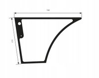 Szyba drzwi dolna lewa New Holland LB, B, Hitachi FB, Fiat FB 8581624