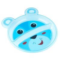 CANPOL Talerzyk z podziałką niebieski piesek