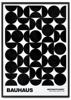 Plakat czarno biały bauhaus 61x91 cm w czarnej ramie