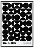 Plakat czarno biały bauhaus 61x91 cm w czarnej ramie