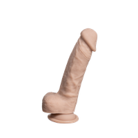dildo z przyssawką 21 cm real skin model 1 8" flesh silexd
