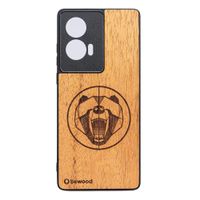 Drewniane Etui Bewood do Motorola Edge 50 Fusion NIEDŹWIEDŹ MERBAU