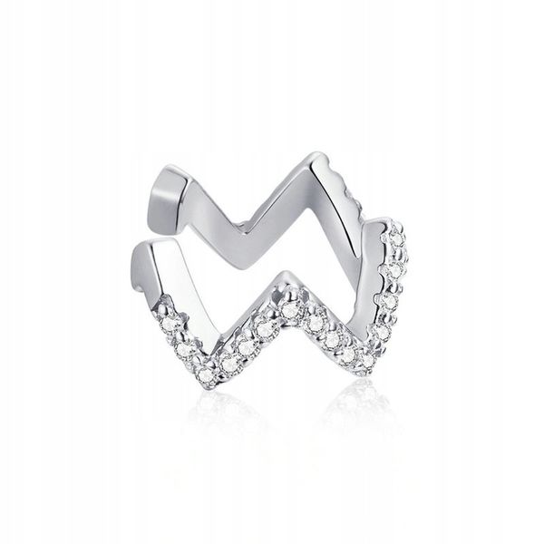 Kolczyk Nausznica Kolczyk Cyrkonie Nausznica Srebro 925 zdjęcie 8