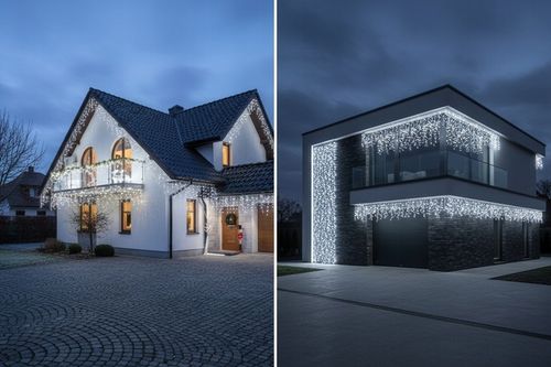 SOPLE FLASH 500 LED ZEWNĘTRZNE BIAŁE ZIMNE CHOINKOWE lampki z Flashem GRUBE na Arena.pl