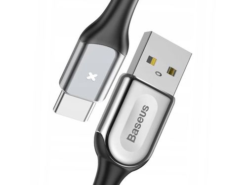 Baseus kabel X-shaped Light USB-C Typ C 3A Rapid Charge 1m red na Arena.pl