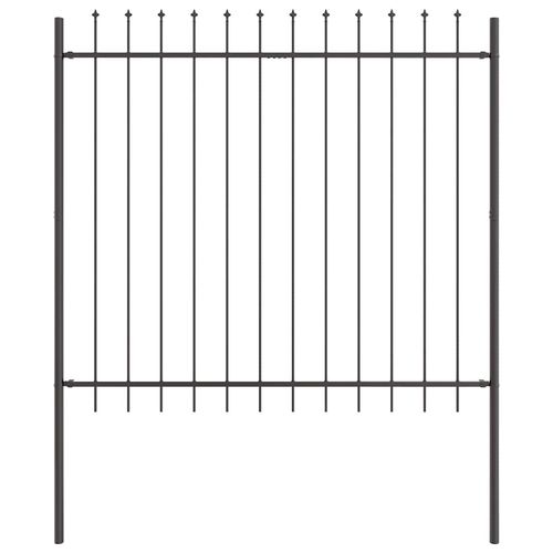 Ogrodzenie Ogrodowe Szary 6.8 x 1.5 m Stal Malowana Proszkowo na Arena.pl