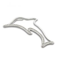 SREBRNY WISIOREK DELFIN Z CYRKONIAMI PRÓBA SREBRA 925