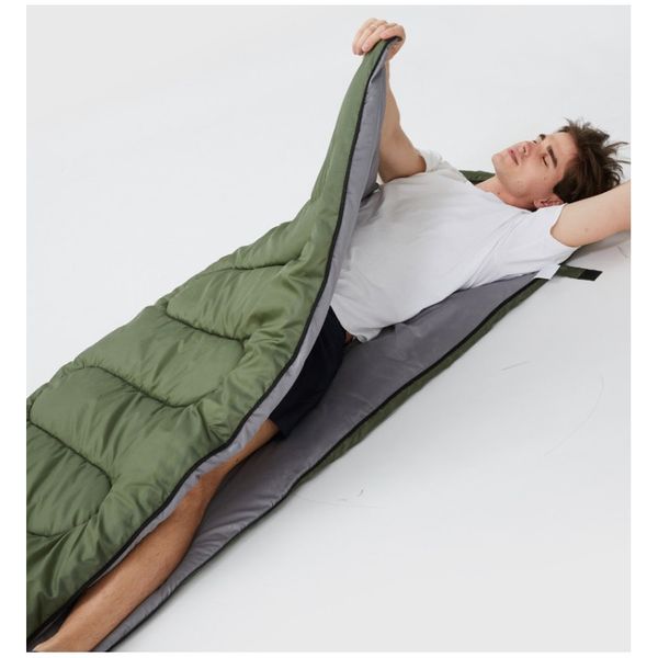 Śpiwór Turystyczny Zieleń Lekki Mumia Kołdra 2W1Pokrowiec Swr01Zie zdjęcie 3
