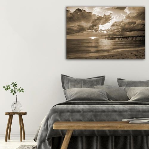 Deco Panel, Molo i zachód słońca 1 90x60 na Arena.pl