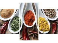 90X60CM OBRAZ PRZYPRAWY TRZY OBRAZY