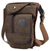 TORBA MOTOCYKLOWA BIODRÓWKA NERKA SASZETKA NA NOGĘ BRĄZOWA