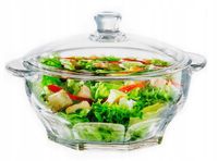 Waza przezroczysta szklana żaroodporna naczynie do zupy z pokrywką 2,5L