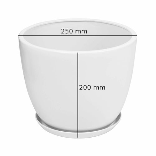 DONICZKA CERAMICZNA BARYŁKA 5 Biały 25x20 cm na Arena.pl