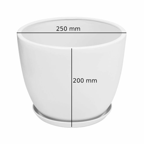 DONICZKA CERAMICZNA BARYŁKA 5 Biały 25x20 cm zdjęcie 2