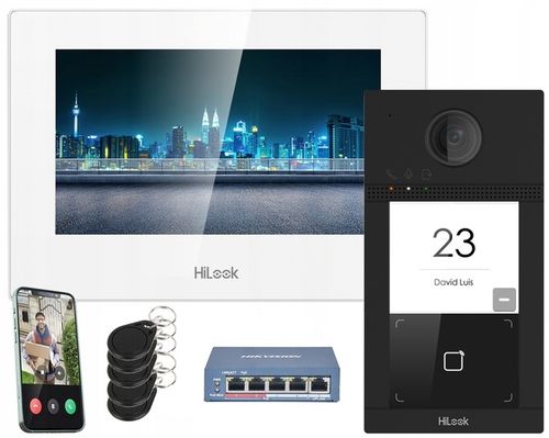 WIDEODOMOFON IP-VIS-PRO PoE Czytnik HiLook Furtka Brama na Arena.pl