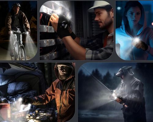 RĘKAWICZKI LED USB RĘKAWICZKI Z LATARKĄ LED ŚWIECĄCE RĘKAWICE ładowane USB na Arena.pl