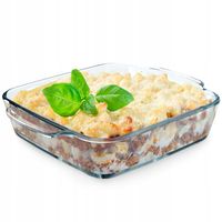 KADAX Naczynie Żaroodporne Szklane Do Zapiekania Kwadratowe 21cm