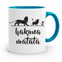 Kubek Błękitny Prezent Dzień Dziecka Hakuna Matata Z Nadrukiem Ze Zdjęciem