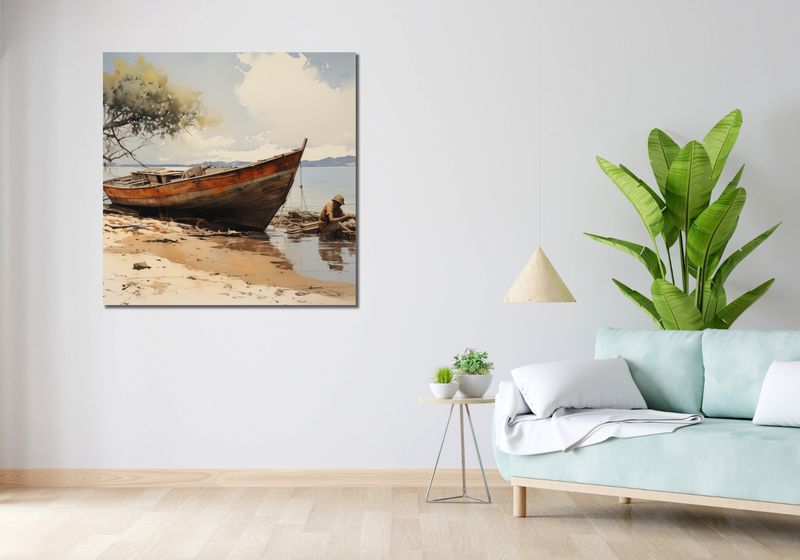 Obraz 100x100cm Spokój Przybrzeża zdjęcie 2