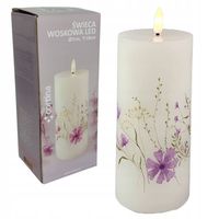 ŚWIECA WOSKOWA LED KWIATY ŚWIECZKA NA BATERIE OZDOBA Z EFEKTEM PŁOMIENIA