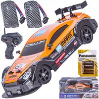 DUŻY ZESTAW Samochód Do Driftu Auto RC Led DYM 4x4 NISSAN GTR DRIFT 2,4 GHz