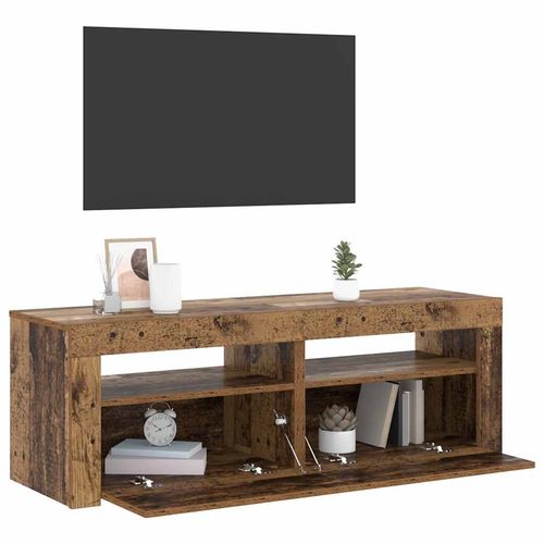 Szafka pod TV z oświetleniem LED, stare drewno, 120x35x40 cm na Arena.pl