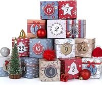 Pudełkowy Kalendarz Adwentowy Świąteczny DIY 24 Pudełka ZRÓB TO SAM XMAS