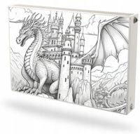 Mata magnetyczna magnes na grzejnik kaloryfer na wymiar SMOK ZAMEK SZKIC