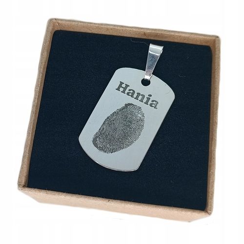 męski wisiorek NIEŚMIERTELNIK ODCISK PALCA DZIECKA srebro 925 + GRAWER na Arena.pl