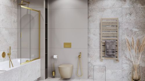 Conti grzejnik łazienkowy 121x50 cm, cappuccino na Arena.pl