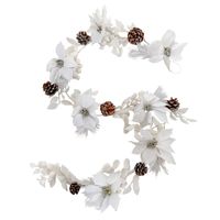 GIRLANDA ŚWIĄTECZNA OŚNIEŻONA BIAŁA GAŁĄZKA ŁAŃCUCH CHOINKOWY STROIK 170cm