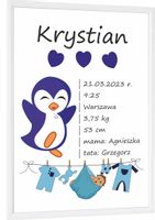 METRYCZKA DLA DZIECKA NARODZINY CHRZEST + RAMKA !SUPER PREZENT! HIT !