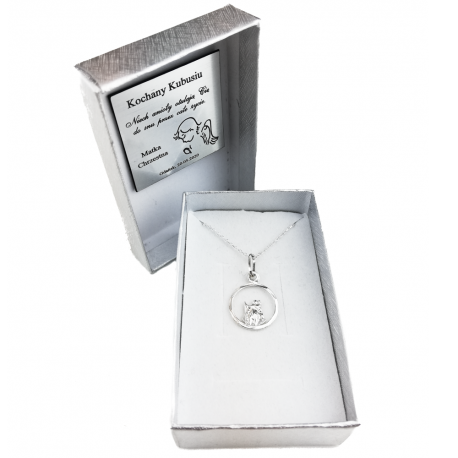 SREBRNY MEDALIK Z ŚWIĘTYM KRZYSZTOFEM SREBRO PRÓBY 925 zdjęcie 3