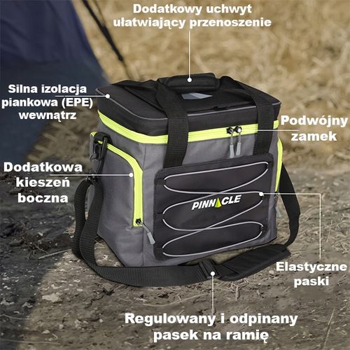 TORBA TERMICZNA PRZENOŚNA lekka PINNACLE Pogba TPX-5506 18,5 L, szara na Arena.pl
