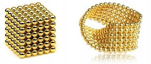 Neocube Klocki Kulki Magnetyczne 5 mm 216 szt ZŁOTE Tęczowe Zestaw Magnes na Arena.pl