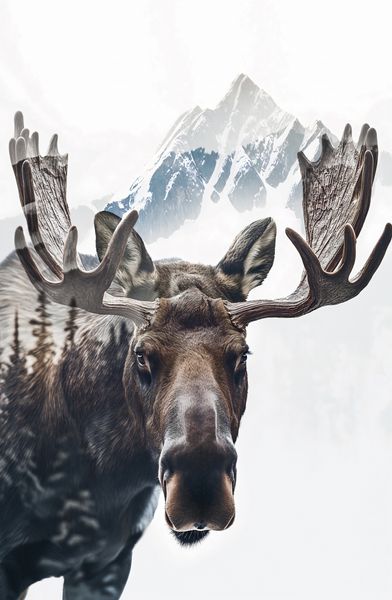 Plakat 53x81cm Łoś Duch Lasu zdjęcie 1