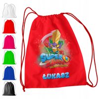 WOREK PLECAK SPORTOWY NA WF DLA DZIECI - SUPER ZINGS + IMIĘ! BAJKA THINGS