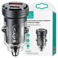 usams ład. sam. c35 usb+usb-c 45wfast charge czarny/black cc175cc01