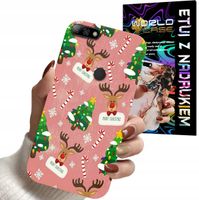 ETUI CASE DO HUAWEI Y7 2018 - ŚWIĄTECZNE WZORY NA ŚWIĘTA RENIFER CHOINKA