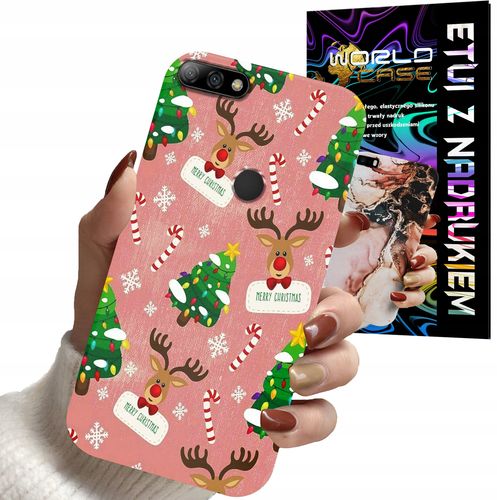 ETUI CASE DO HUAWEI Y7 2018 - ŚWIĄTECZNE WZORY NA ŚWIĘTA RENIFER CHOINKA na Arena.pl