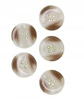 Guziki ozdobne 15 mm 4 otwory 10 szt.