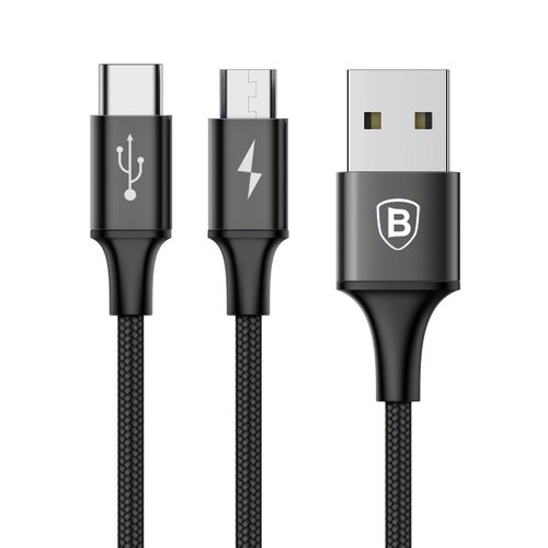 BASEUS KABEL MICRO-USB DWUSTRONNY 2W1 CZARNY na Arena.pl