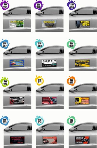 MAGNES NA SAMOCHÓD auto MATA MAGNETYCZNA REKLAMOWA 60X30 cm serwis naprawa na Arena.pl