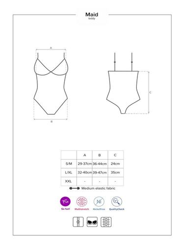 Kokieteryjny Kostium Pokojówki Obsessive - Maid S/M na Arena.pl