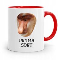 Kubek Czerwony Nosacz Janusz Pryma Sort Prezent Z Nadrukiem Ze Zdjęciem