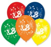 Balony na urodziny na osiemnastkę zestaw 10 sztuk kolorowe lateksowe