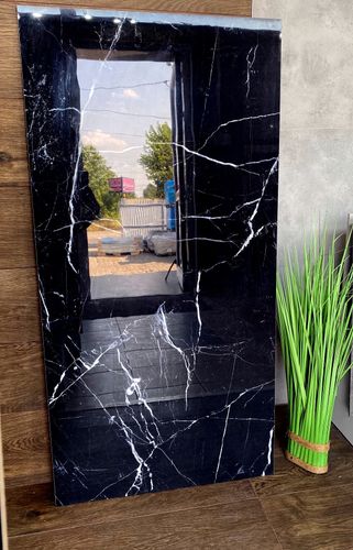 CZARNY GRES ze srebrną żyłą 120X60 Czarny Marmur Wysoki Połysk - SUPER CENA na Arena.pl