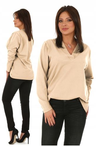 F610 Bluzka TUNIKA dekolt w serek na Arena.pl